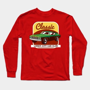 Classic Lorem City Car Club Badge Long Sleeve T-Shirt